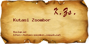 Kutasi Zsombor névjegykártya